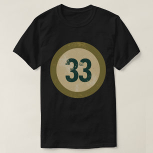 T-shirt Numéro 33 en détresse Vintage