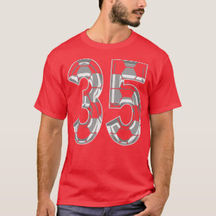 T-shirt Numéro 35 Jersey 35 Maman Joueur ventilateur