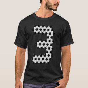 T-shirt Numéro 3 Bal De Football Pour 3 Ans Garçons Amusan