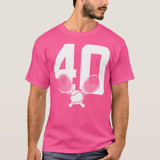 T-shirt Numéro 40 Ans Tennis 40E Anniversaire