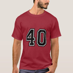 T-shirt Numéro 40 Maillot de Sport Universitaire 40e Ann