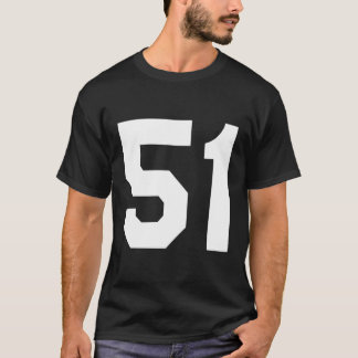 T-shirt Numéro 51 Joueur De L'Équipe Avant Et Arrière Du J