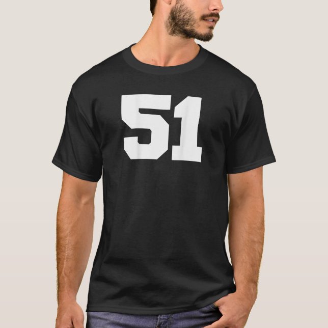 T-shirt Numéro 51 Sports Joueur Jersey 51 Ventilateur RETO (Devant)