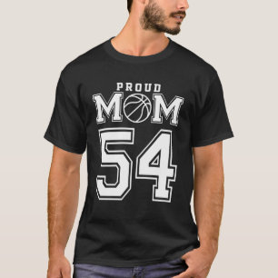T-shirt Numéro 54 Personnalisé Fier Basketball Maman Perso