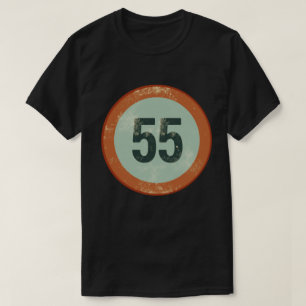T-shirt Numéro 55 en détresse Vintage