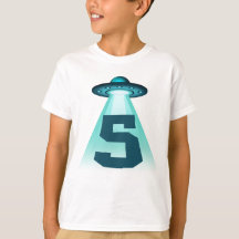 Numéro 5 Enlèvement UFO Alien Thème 5 ans Enfants