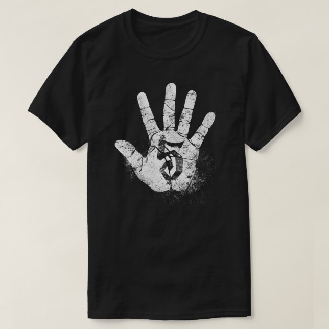 T-shirt Numéro 5 Hi Cinq Main Signe Bonjour Salutation Jou (Design devant)