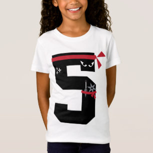 T-Shirt Numéro 5 Ninja 5 ans Amusement 5e anniversaire Cad