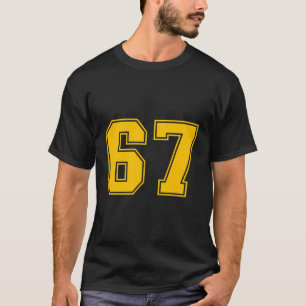 T-shirt Numéro 67 Yellow Sports Fan Jersey Numéro