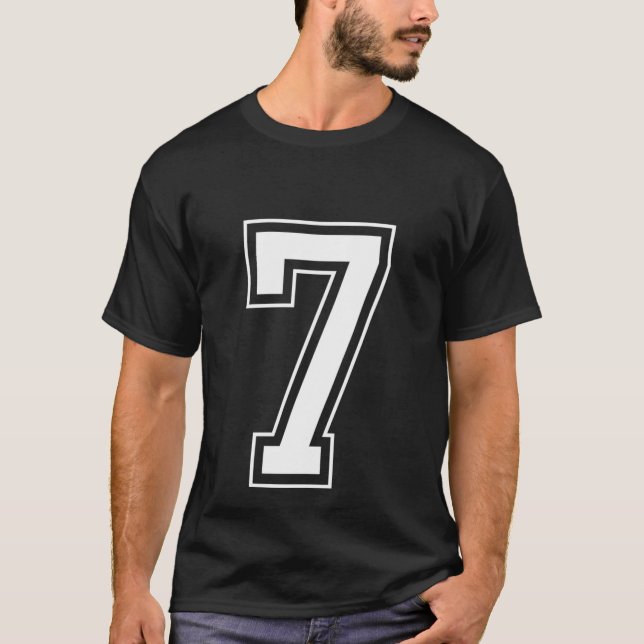 T-shirt Numéro 7 du Jersey de Varsity (Devant)