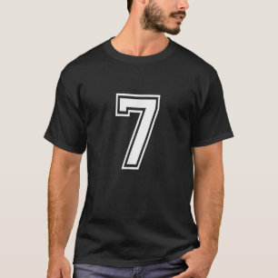 T-shirt Numéro 7 Front Back Varsity Sports Team 7e anniver