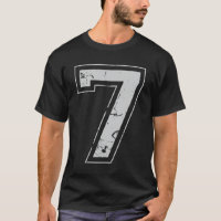 Numéro 7 Joueur sportif de Jersey gris de sept