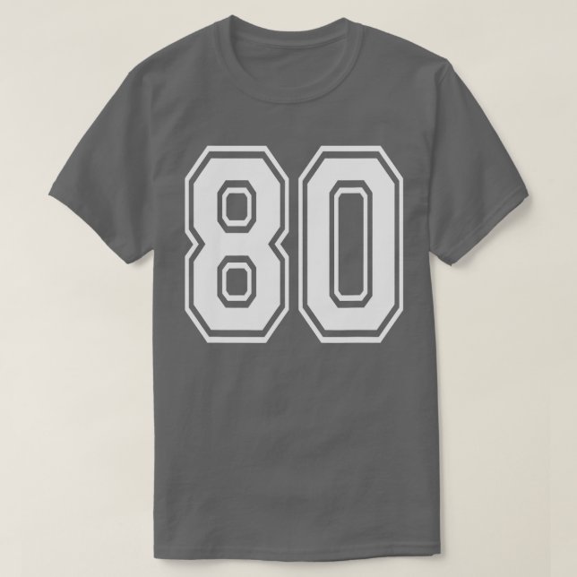 T-shirt Numéro 80 Anniversaire Varsity Sports Team Jersey (Design devant)