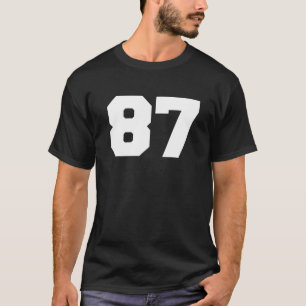 T-shirt Numéro 87 Sports Joueur Jersey 87 Fan AVANT Imprim