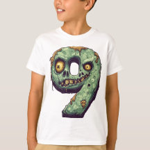 Numéro 9 Thème d'Halloween Zombie Enfants de 9 ans