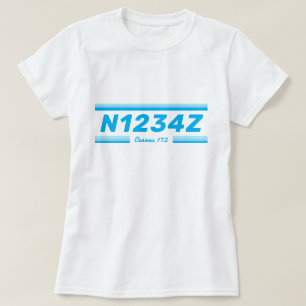 T-Shirt Numéro d'Avion Personnalisé
