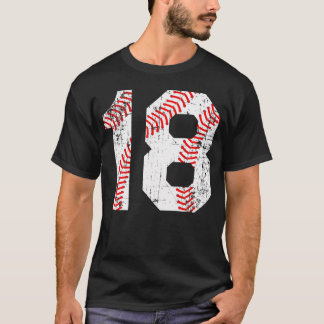 T-shirt Numéro de base-ball 18 Jersey
