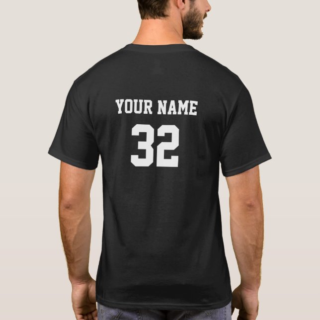T-shirt Numéro de nom personnalisé avant arrière (Dos)