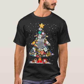 T-shirt Numéro de Père Noël comptable Arbre de Noël Compte