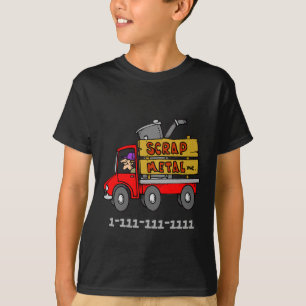 T-shirt Numéro de téléphone de camion de mitraille à