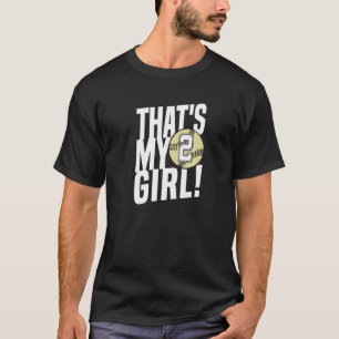T-shirt Numéro Deux C'est Ma Fille 2 Maman de Softball Pap