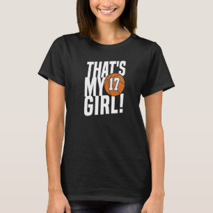 T-shirt Numéro Dix-sept c'est ma fille 17 Maman de basket