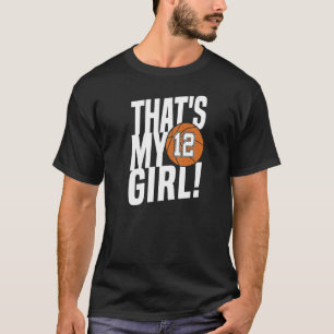T-shirt Numéro Douze C'est ma fille 12 Basketball Maman Pa