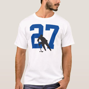 T-shirt Numéro du joueur de hockey personnalisé