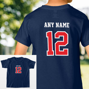 T-shirt Numéro du joueur personnalisé Nom Jersey Sports Re