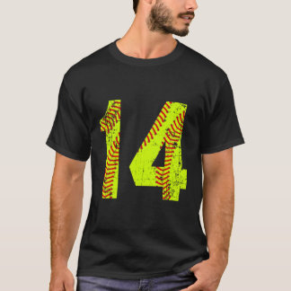 T-shirt Numéro du Softball 14 Jersey