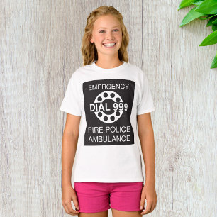 T-shirt Numéro d'urgence 999 Signal Police Ambulance