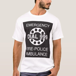 T-shirt Numéro d'urgence 999 Signal Police Ambulance