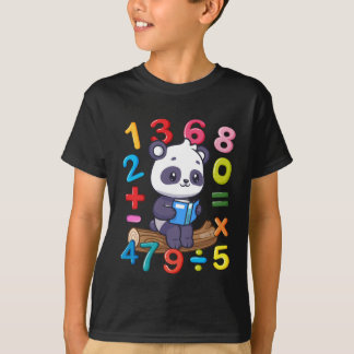 T-shirt Numéro Math Jour Symbole Garçons Filles Enfants Nu