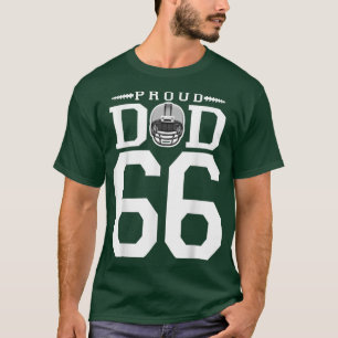 T-shirt Numéro personnalisé 66 Papa fier de football F per