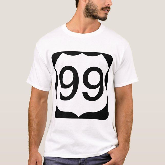 T-shirt Numéro personnalisé U.S. Highway shields (Devant)