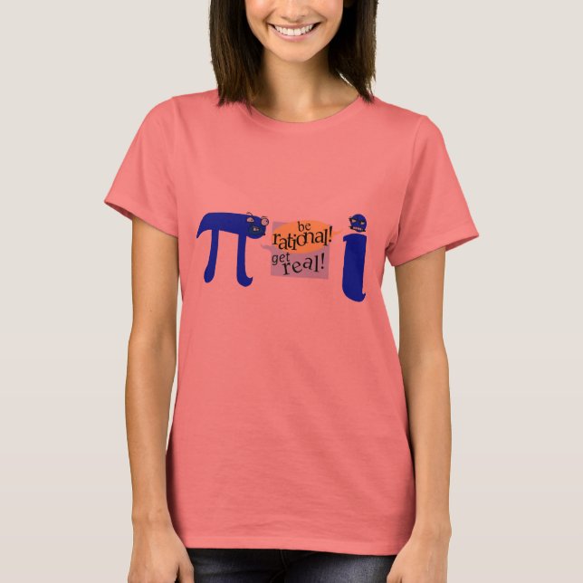 T-shirt Numéro Pi et Numéro Imaginaire - Lancer vers le ba (Devant)