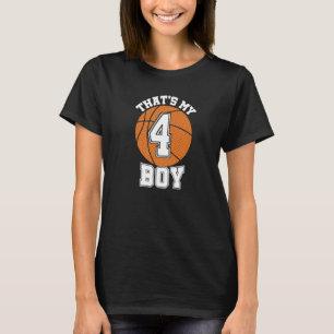 T-shirt Numéro quatre C'est mon garçon 4 Basketball Maman