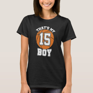 T-shirt Numéro Quinze C'est mon garçon 15 Basketball Maman