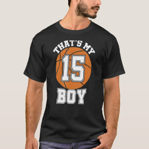 T-shirt Numéro Quinze C'est mon garçon 15 Basketball Maman