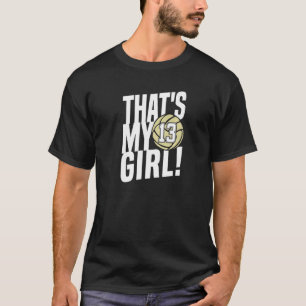 T-shirt Numéro treize c'est ma fille 13 maman de volley-ba