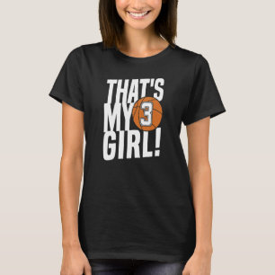 T-shirt Numéro trois C'est ma fille 3 Basketball Maman Pap