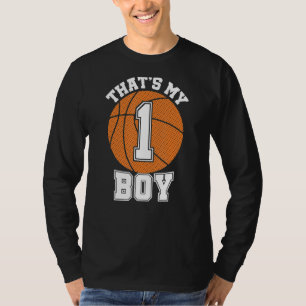 T-shirt Numéro Un Mon Garçon #1 Basketball Maman Papa Fam