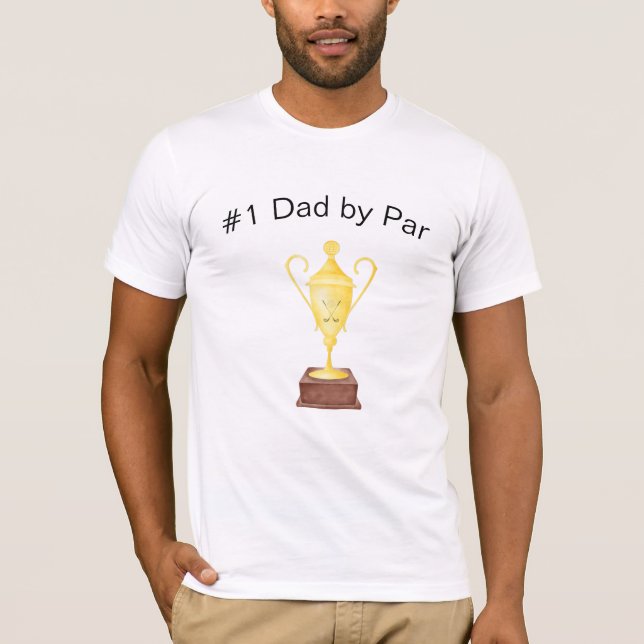 T-shirt Numéro Un Papa Par Chemise De Golf (Devant)