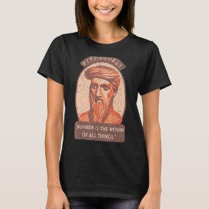 T-shirt Numéros De Maths vintages Pythagoras Portrait Et Q