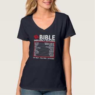 T-shirt Numéros d'urgence de la Bible - Funny Christian Bi