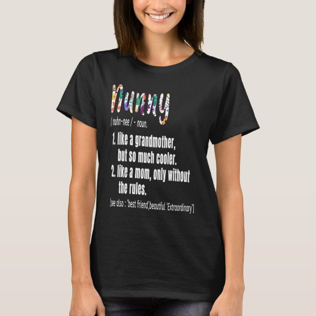 T-shirt Nunny Définition Fête des mères et grand-mère de l (Devant)