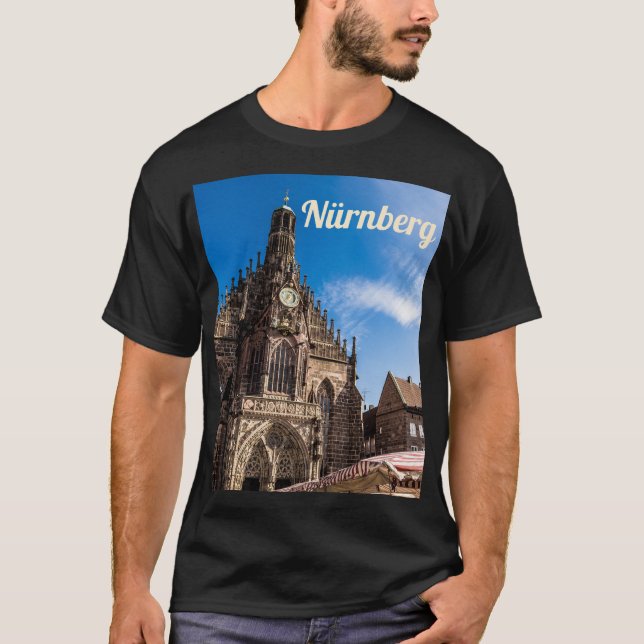 T-shirt Nuremberg Hauptmarkt Nürnberg Bavière Allemagne (Devant)