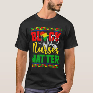 T-shirt Nurse Black Woman Magic Afro Melanin Queen Black H