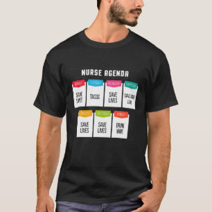 T-shirt Nurse Funny Nurse Agenda RN Médecine Médicale Doc