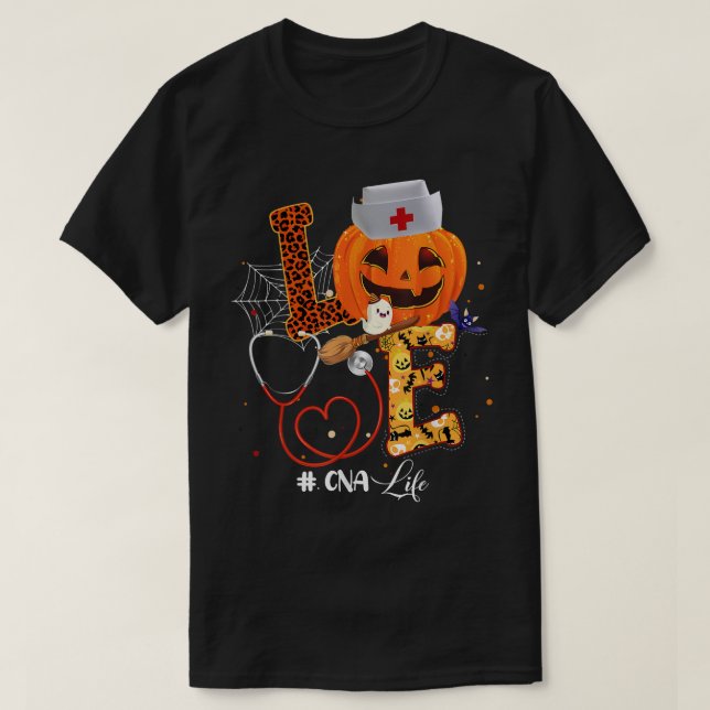 T-shirt Nurse Halloween Costumes For Women Wth Love CNA Li (Design devant)